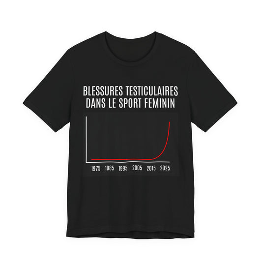 Blessure testiculaires dans le sport feminin. T-Shirt