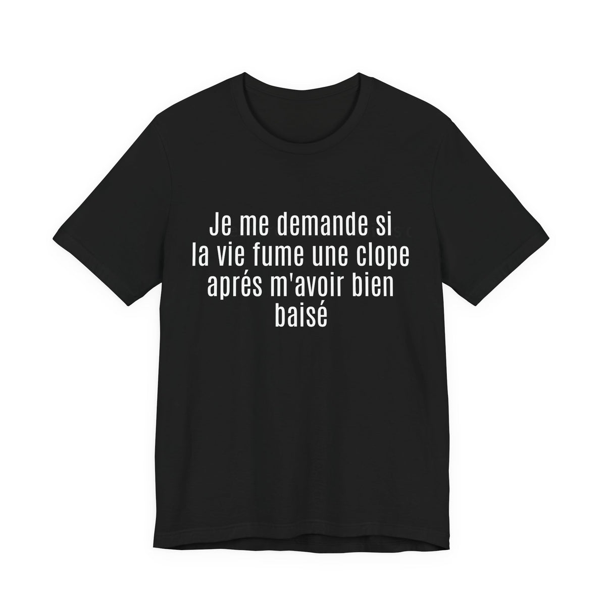 Je me demande si la vie fume une clope aprés m'avoir bien baisé. Tshirt